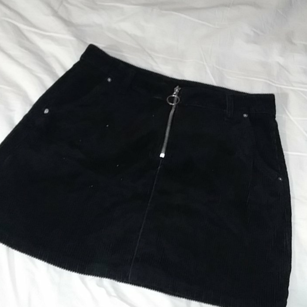 Black mini skirt